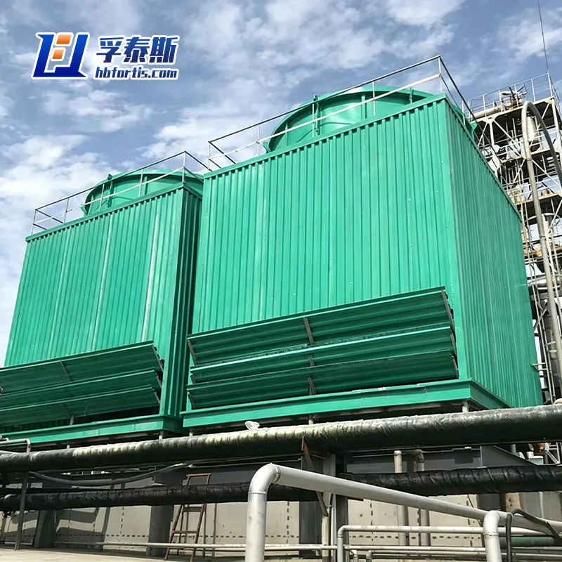 Industrial GFRP Square Cross Flow Cooling Tower for HVAC & Power Plant Export HBLG-700