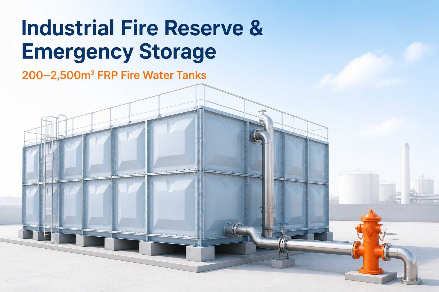 FRP Panel Water Tank Exporter | Potable & Fire Storage Solutions for Africa & SE Asia